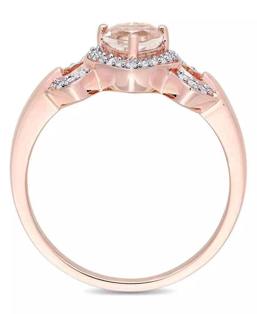 Macy
s Morganite and Diamond Linked Heart Ring 3