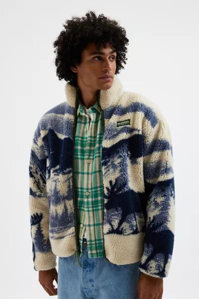 Parks Project Parks Project Acadia Moose Pattern Fleece Jacket