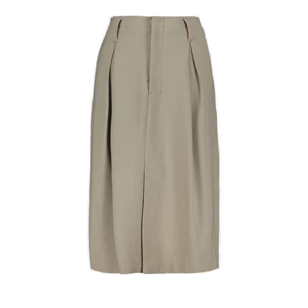 AMI AMI Paris Dart Detailed Straight Hem Midi Skirt