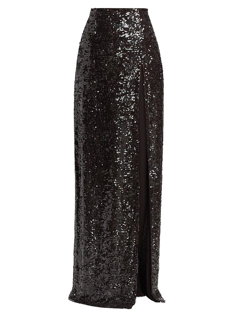 LAPOINTE Sequined Floor-Length Skirt 1