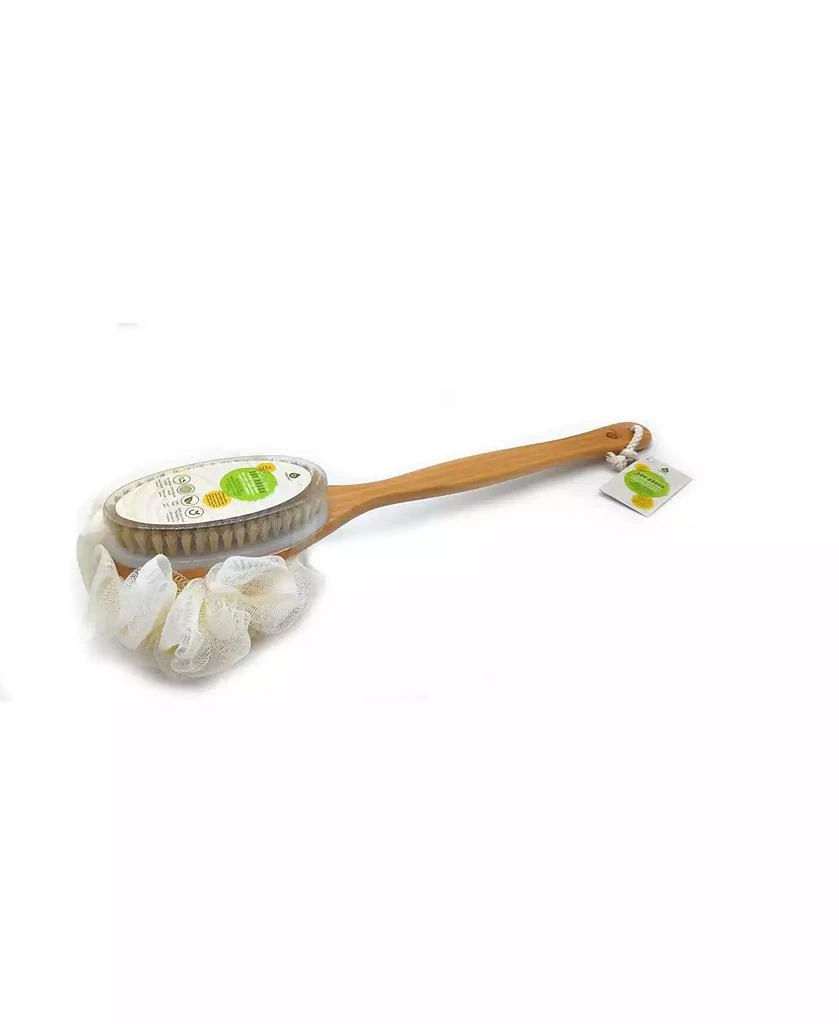PURSONIC Dual Action Dry Brush 
Mesh Sponge Combo with Lotus Wooden Handle