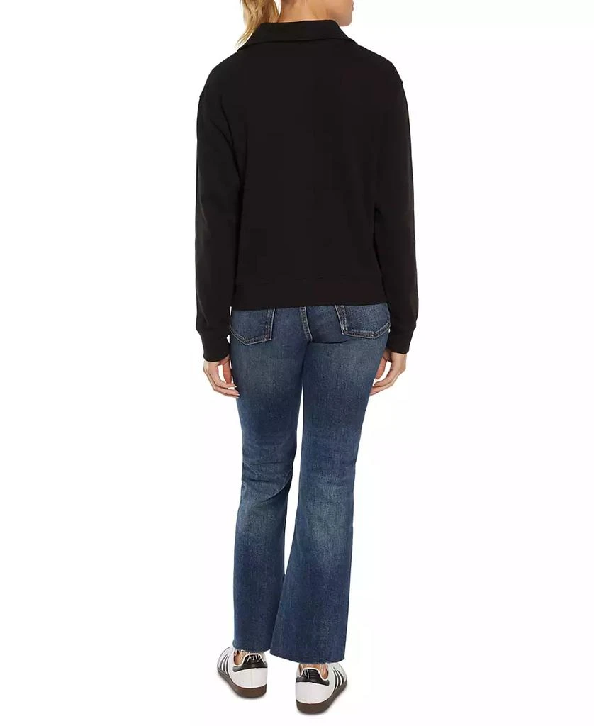 Three Dots Women's Arta Quarter-Zip Long-Sleeve Pullover 3