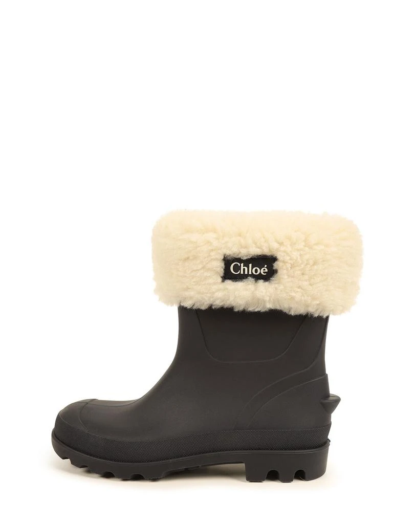 Chloé Rubber Rain Boots W/ Faux Fur 1