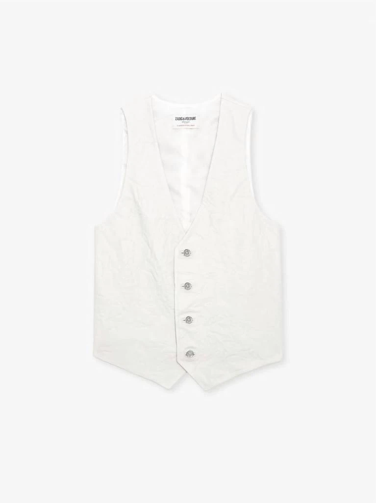 ZADIG & VOLTAIRE Zadig & Voltaire - Emilie Crinkled Leather Vest 5