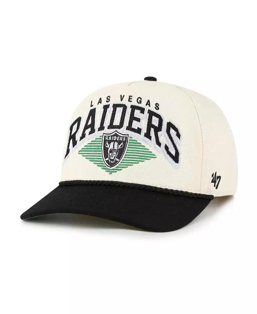 47 Brand Men's Cream Las Vegas Raiders Pomona Rope Adjustable Hitch Hat 1