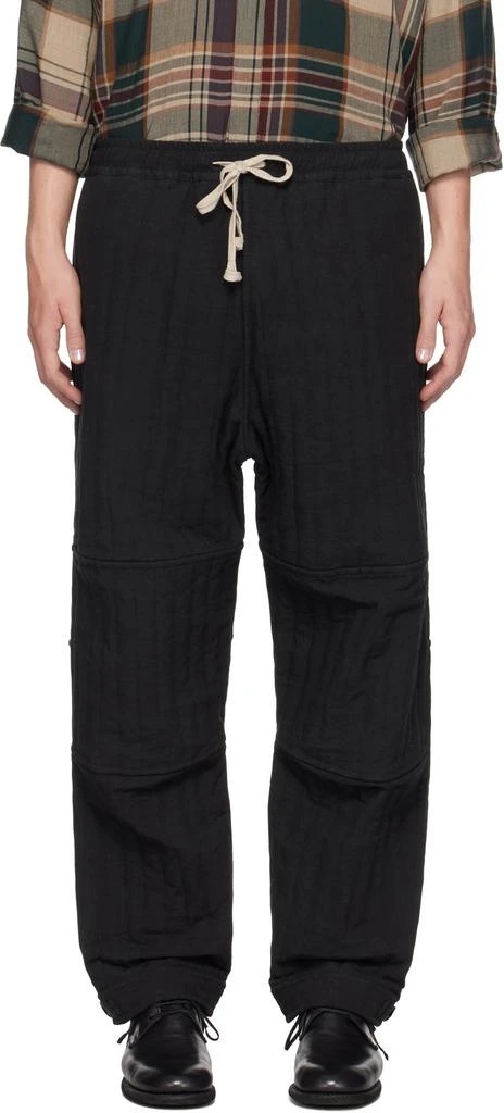 Jan-Jan Van Essche Black O-Project Dense Twill Wide Knee Trousers 1