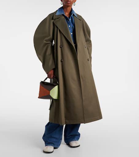 Loewe Belted cotton drill trench coat - Coats - Free Shipping