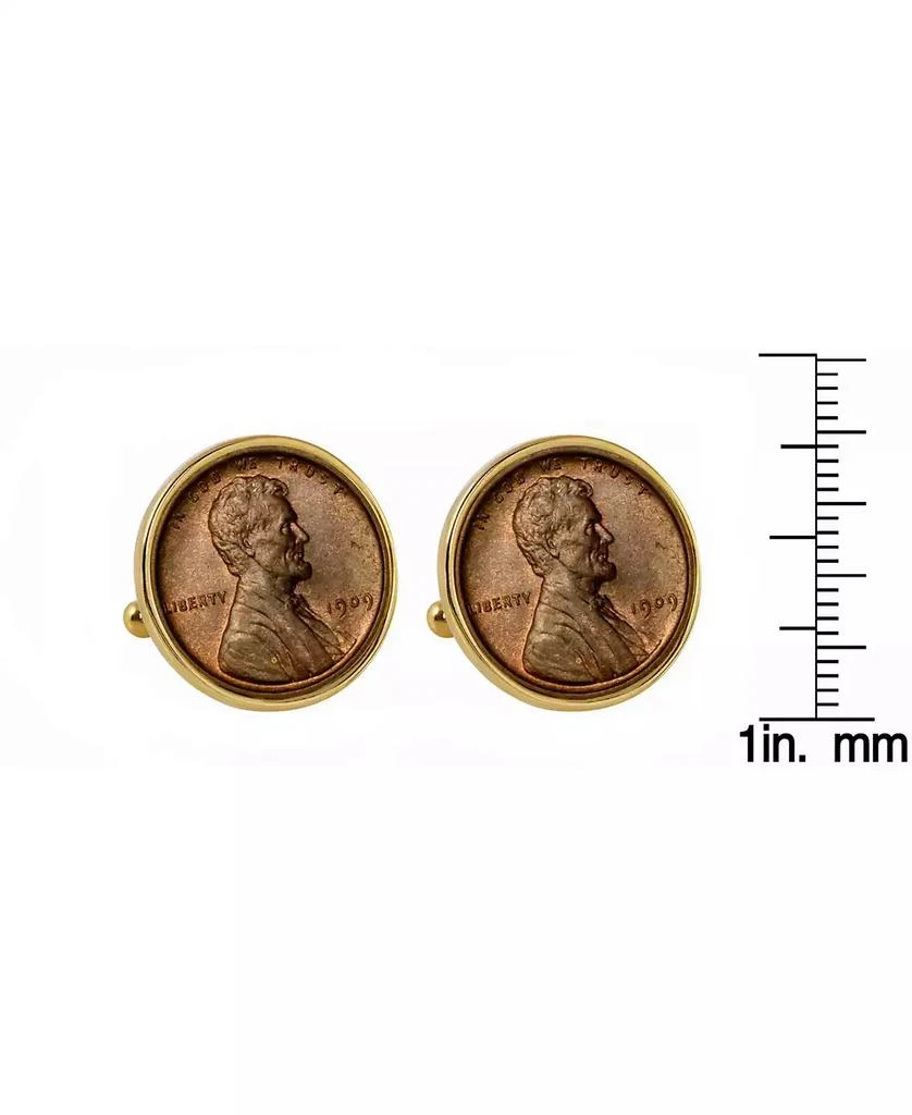 American Coin Treasures 1909 First-Year-Of-Issue Lincoln Penny Bezel Coin Cuff Links 2