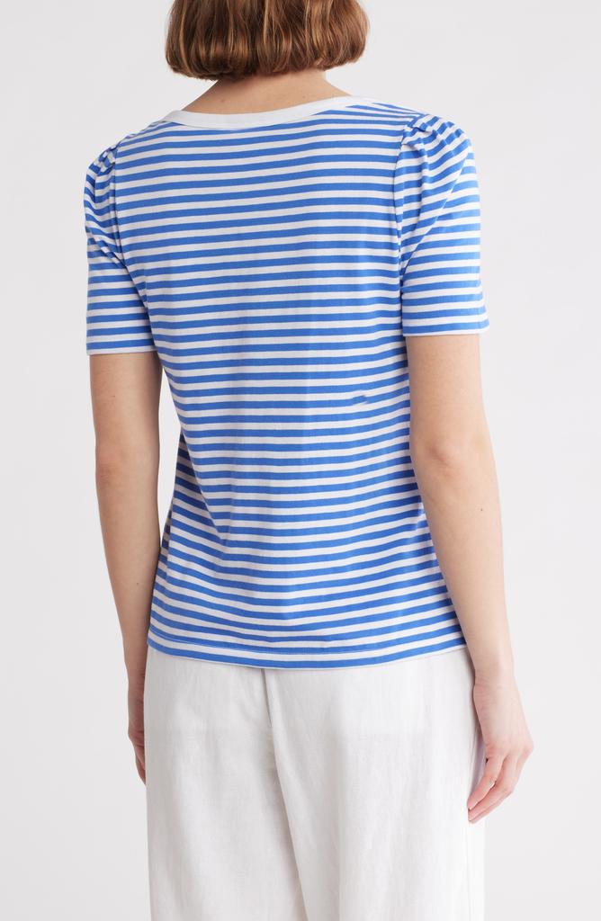 Caslon Stripe Envelope Neck Knit Top