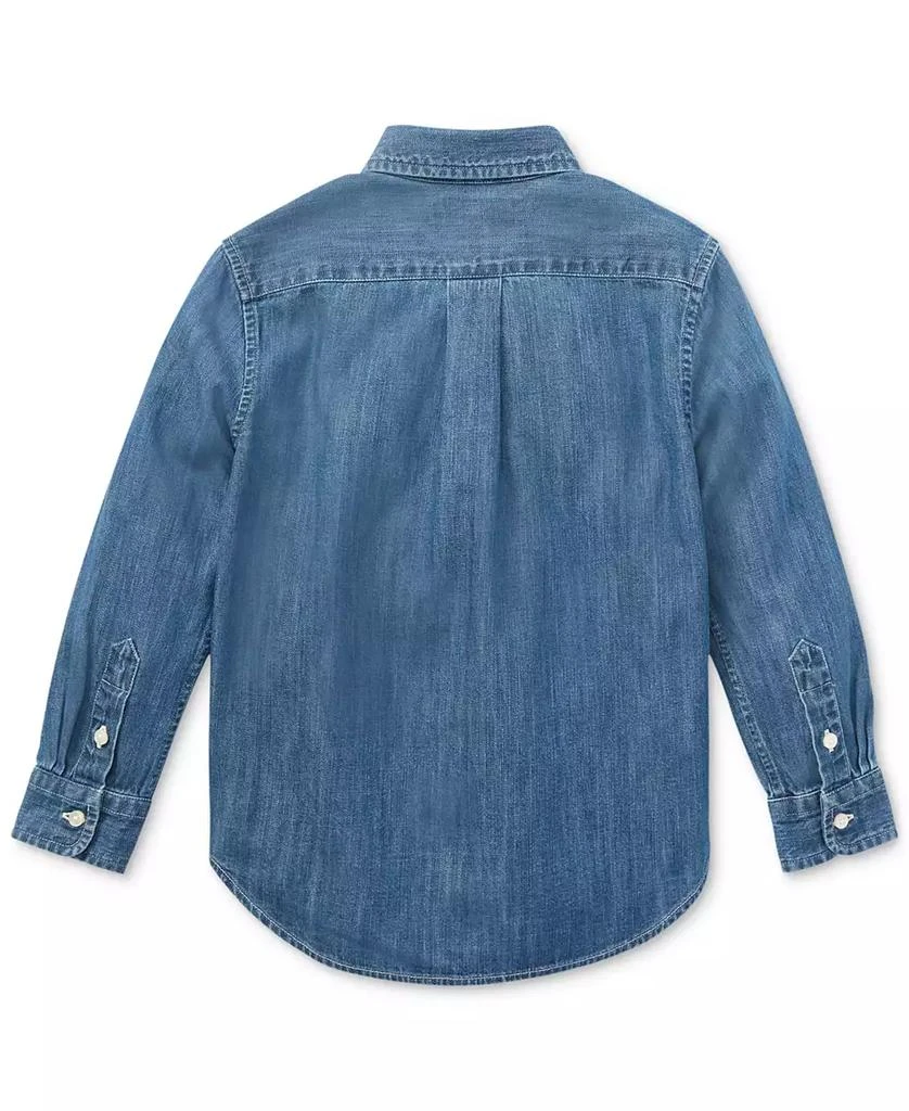 Ralph Lauren Toddler and Little Boys Cotton Chambray Shirt 4