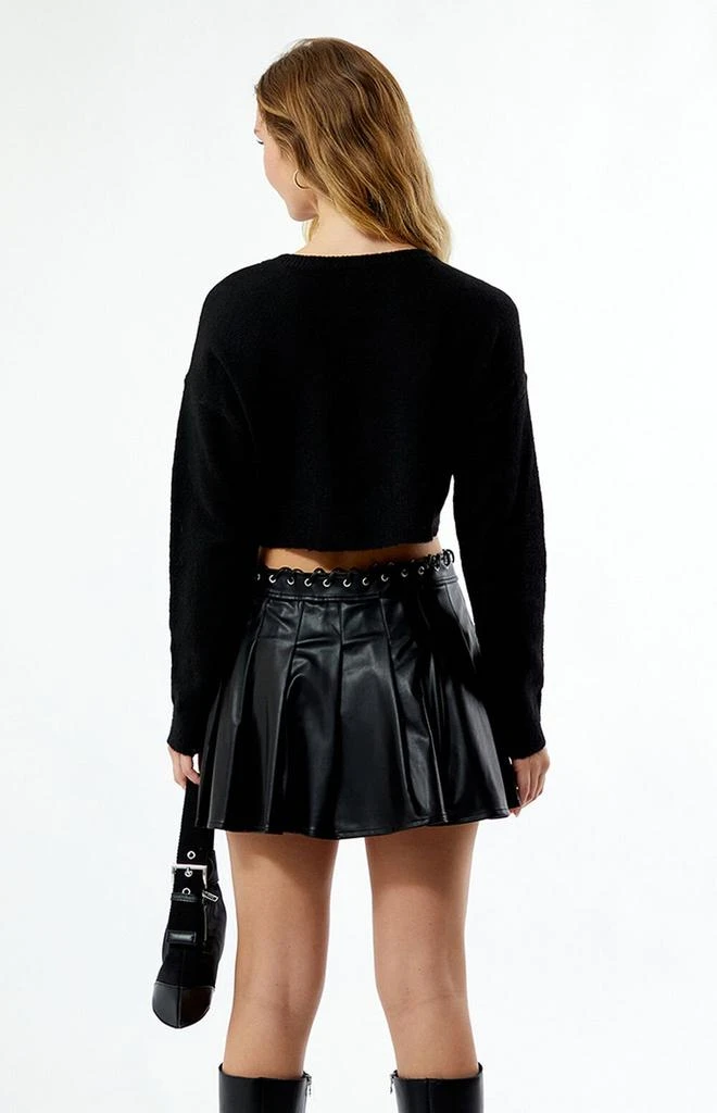 Glamorous Faux Leather Grommet Mini Skirt 4