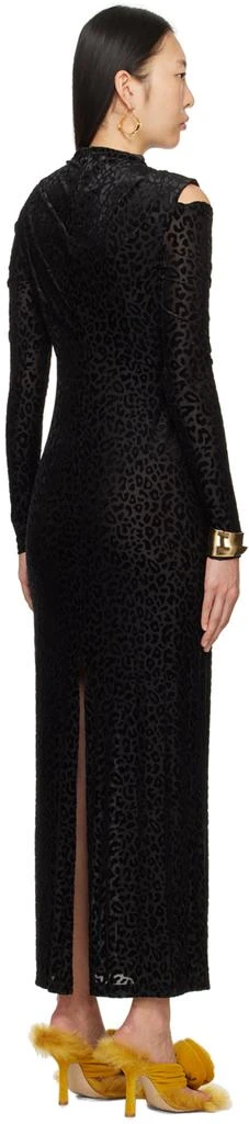 Puppets and Puppets Black Cold Shoulder Midi Dress 3