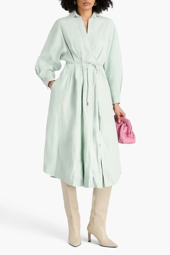 navy pleated midi dress Yumi Navy Pleated Wrap Midi Dress With Sheer Long Sleeves – Envy Boutique