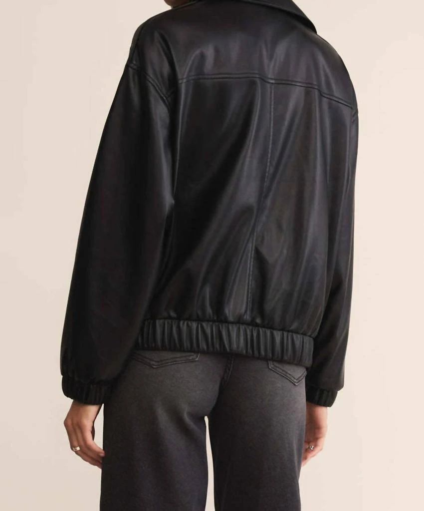 Z Supply Z Supply - Idols Faux Leather Bomber Jacket 2