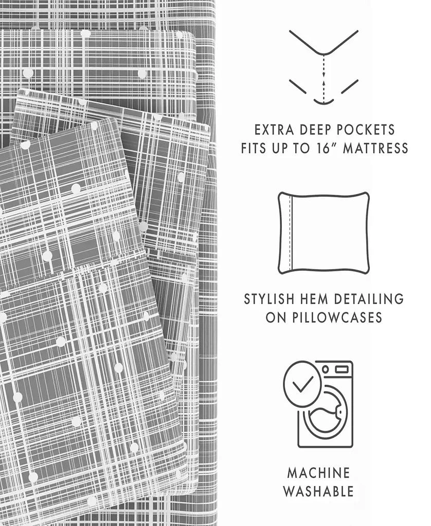 IENJOY HOME The Timeless Classics Premium Ultra Soft Pattern 4-Pc. Sheet Set, California King 4