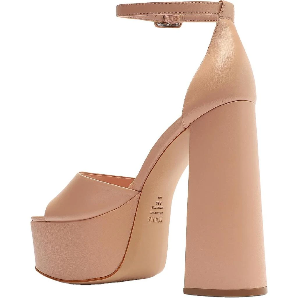 Schutz LENNE Womens Leather Buckle Platform Sandals 3