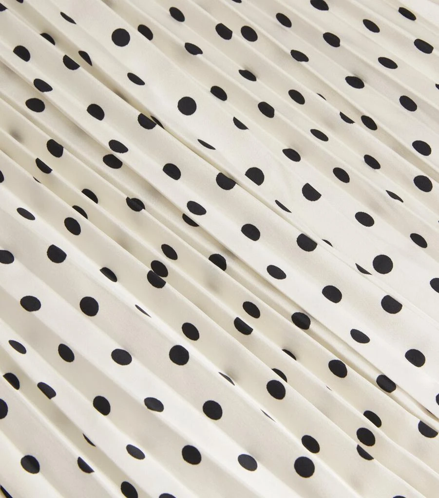 Self Portrait Satin Polka-Dot Midi Dress 5