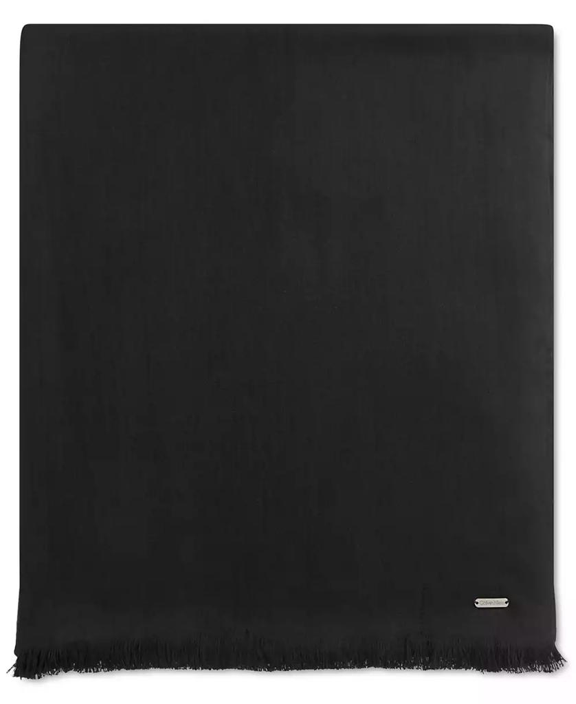Backstage Calvin Klein Oversized Solid Fringe Trim Pashmina