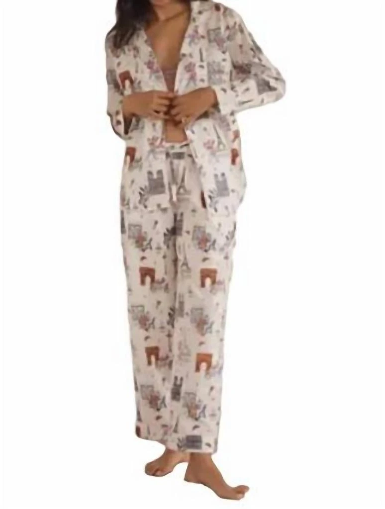 Printfresh Printfresh - Paris Getaway Long Pajama Set