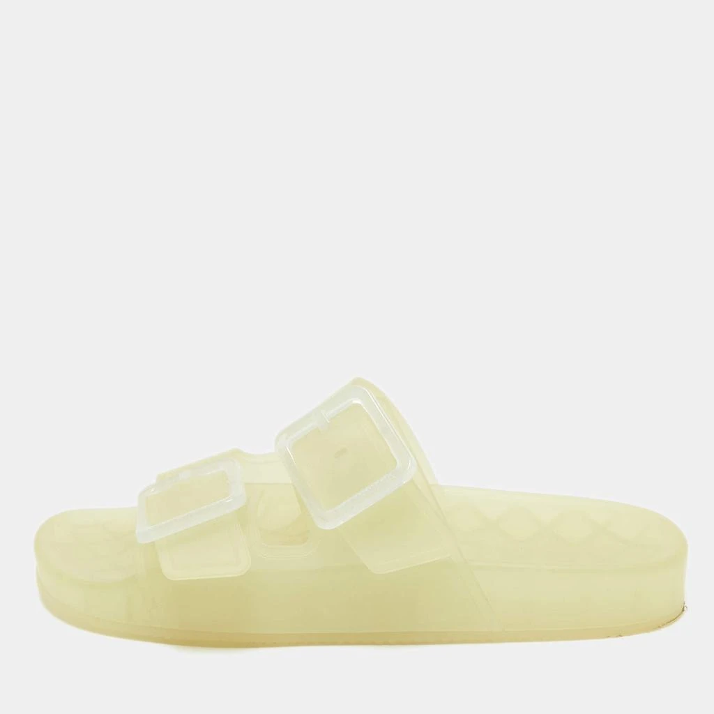 Balenciaga Balenciaga Cream Rubber Double Buckle Detail Flat  display picture 1