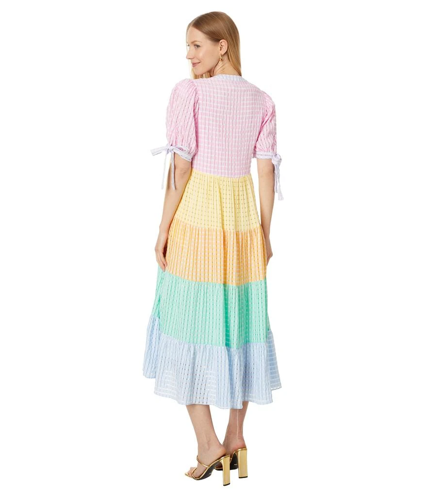 English Factory Colorblock Bow Tie Sleeve Maxi Dress 2
