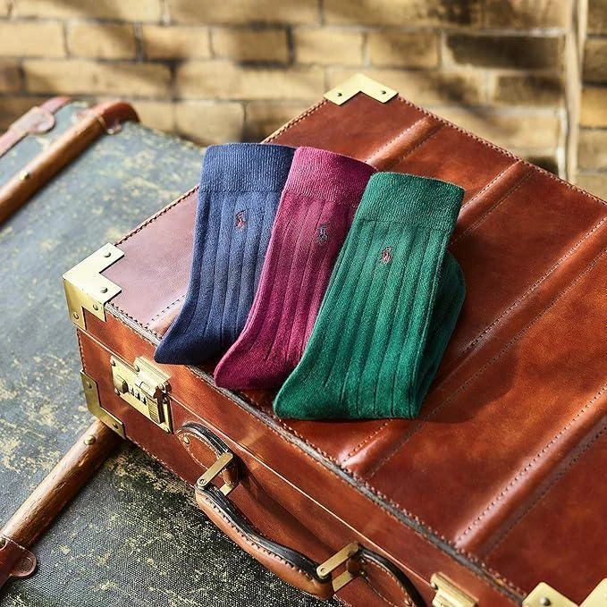 Ralph Lauren Polo Ralph Lauren Men
s Rib Crew Sock 3 Pair Pack, Black, Mens Shoe Size 6-12 5