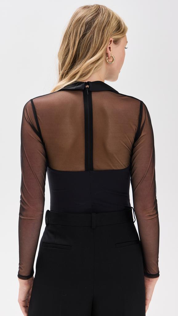 Fleur du Mal Tuxedo Thong Bodysuit