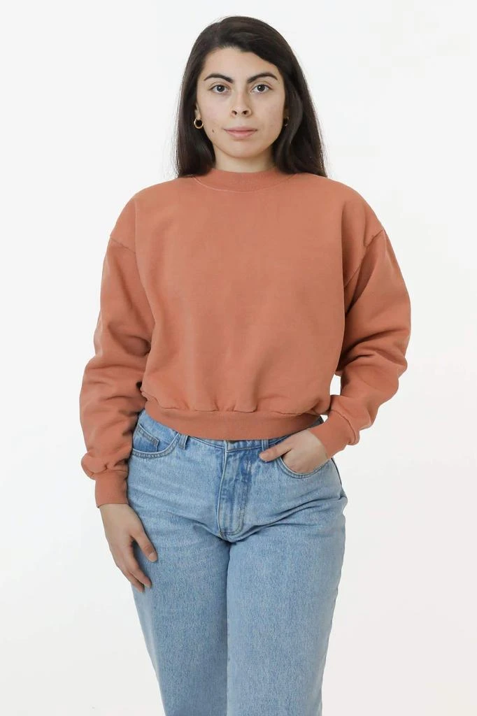 Los Angeles Apparel HF06 - Heavy Fleece Cropped Mock Neck Pullover (Garment Dye 2) 21