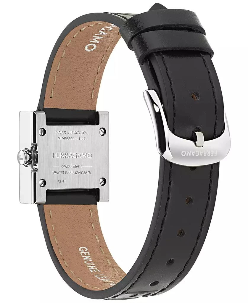 Salvatore Ferragamo Women's Swiss Portrait Black Leather Strap Watch 20mm 3