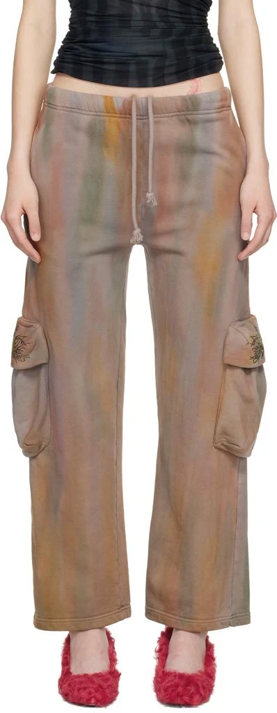 Collina Strada Gray Hand-Dyed Cargo Sweatpants 1