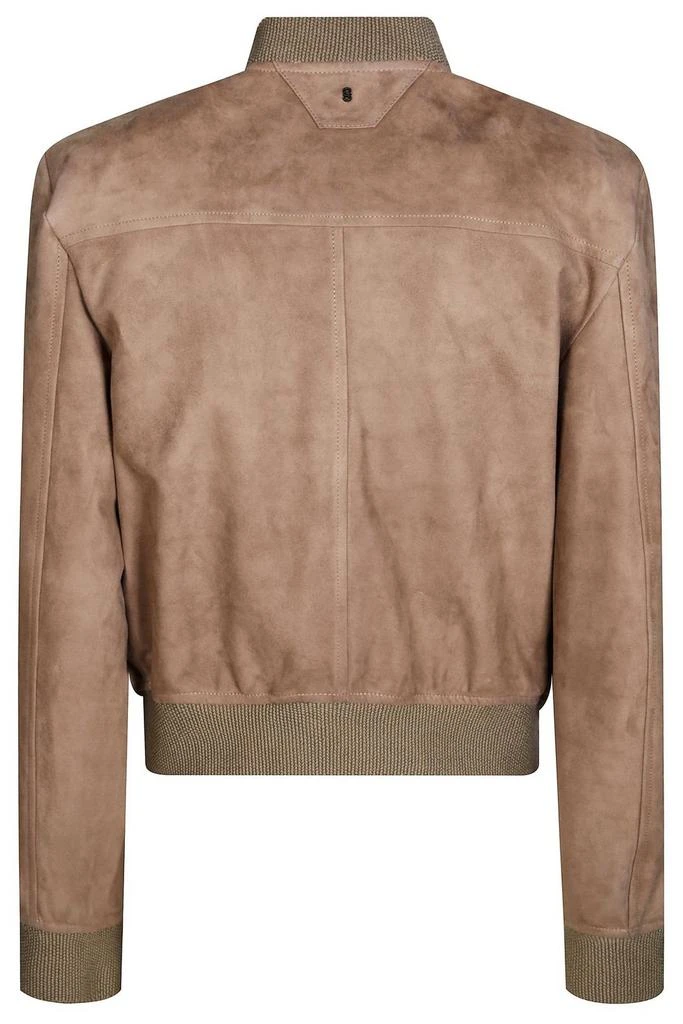 Salvatore Santoro Salvatore Santoro Pocket Detailed Leather Bomber Jacket 2