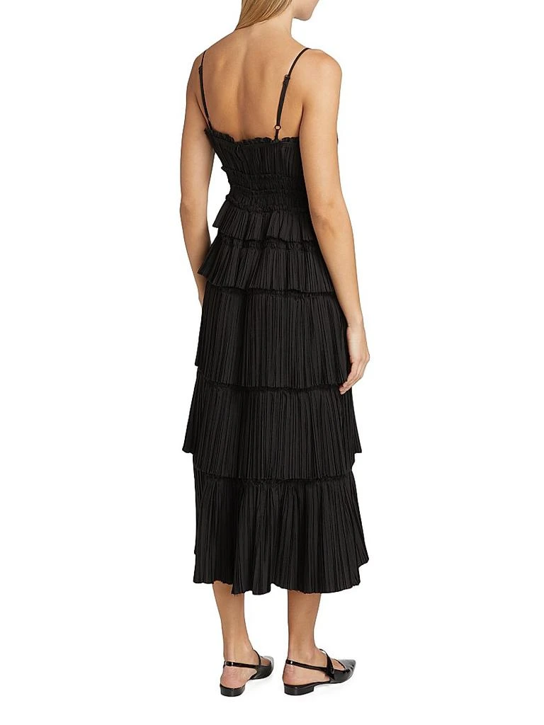 Sea Plissé Ruffled Midi-Dress 5