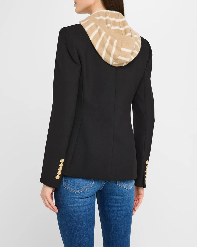 VERONICA BEARD Stripe Cashmere Hoodie Dickey 3