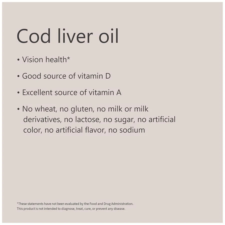 Walgreens Cod Liver Oil 415 mg Softgels (300 days) 6