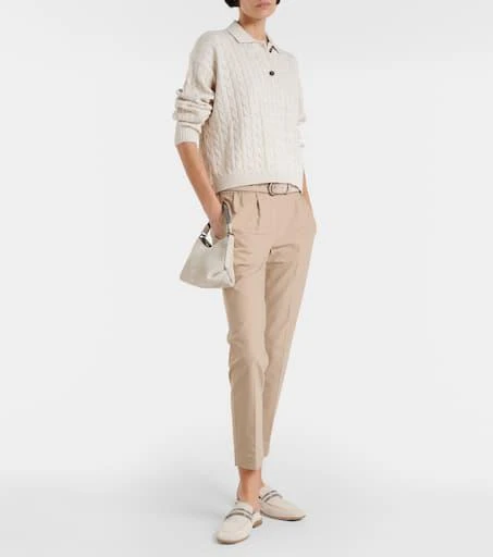 Brunello Cucinelli Cotton-blend twill chinos 2