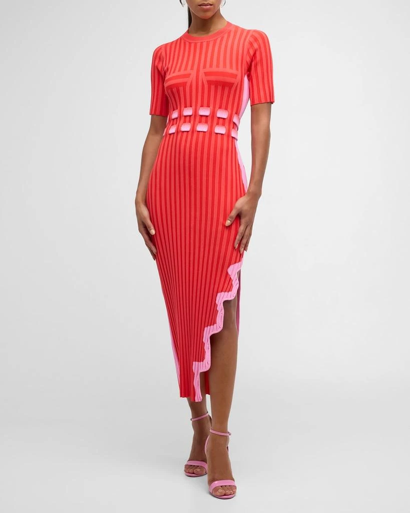 PH5 Jodie Pleated Asymmetric Wavy Long Dress 2
