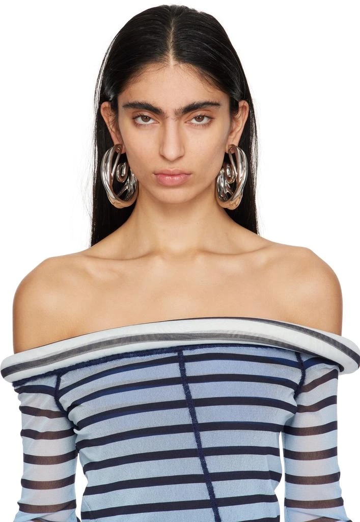 Panconesi Silver Triptych Large Earrings 3