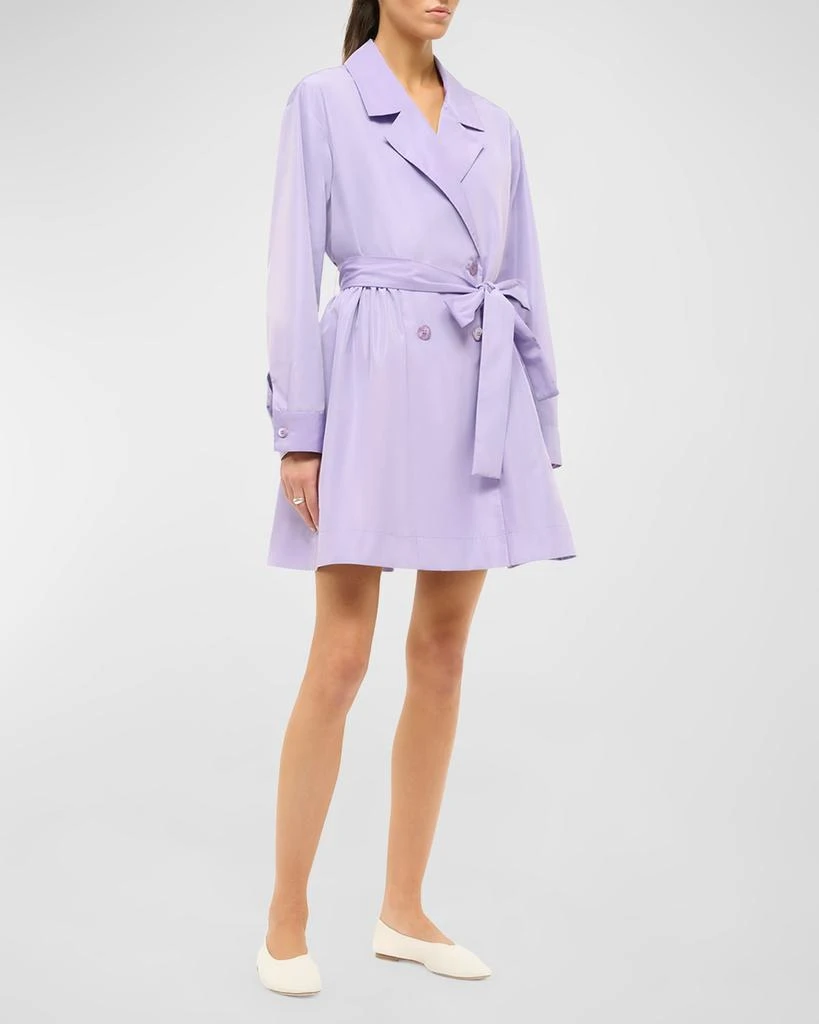 Staud Rina Tie-Belt Mini Shirtdress 4