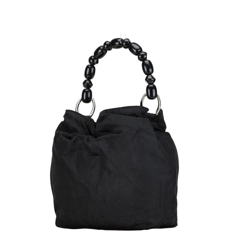 Dior Dior Malice Pearl Nylon Handbag Black 2