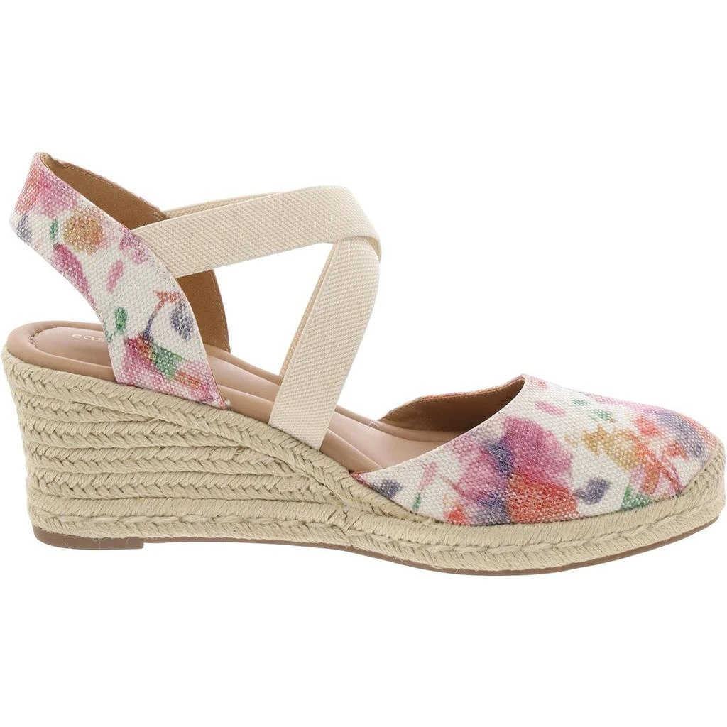 Easy Spirit Meza 2 Womens Metallic Espadrilles Wedge Sandals 2