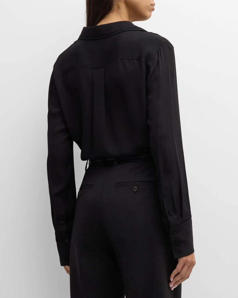 ARGENT Button-Down Double Georgette Blouse 3