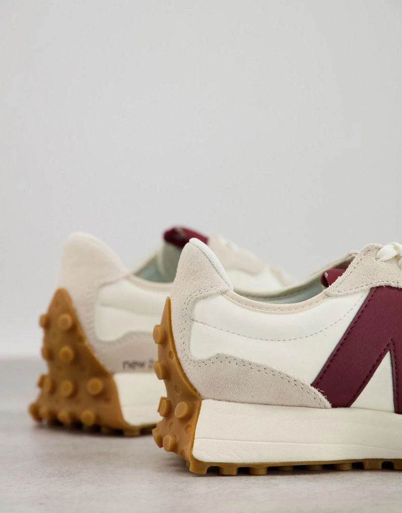 New Balance New Balance 327 trainers in off white and burgundy 2