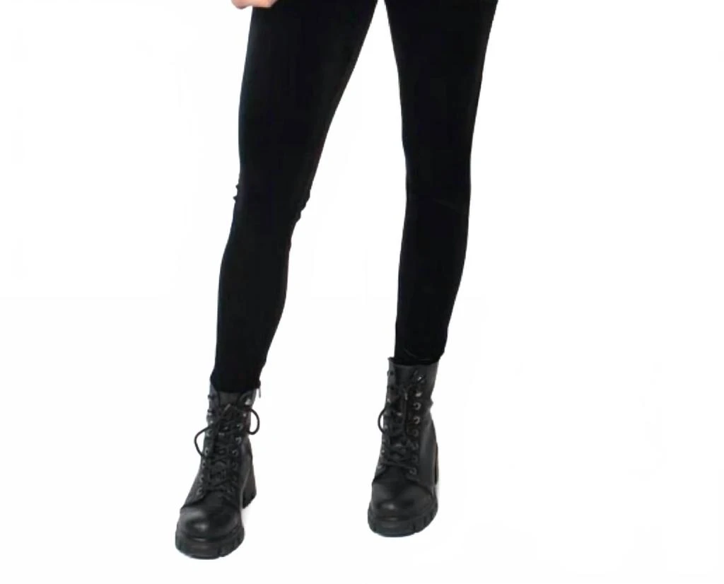 SNO SKINS Ultra-Soft Microfleece Leggings In Black 2