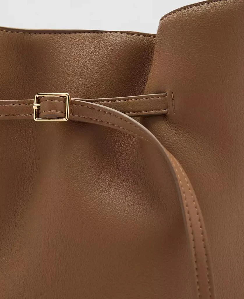 Mango Women's Buckle Detail Bucket Bag 4
