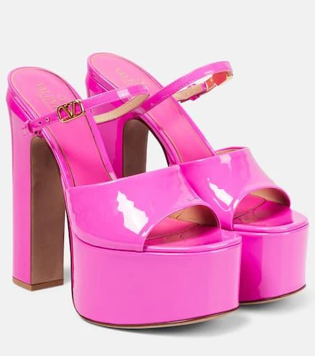 Valentino Tan-Go patent leather platform sandals 1