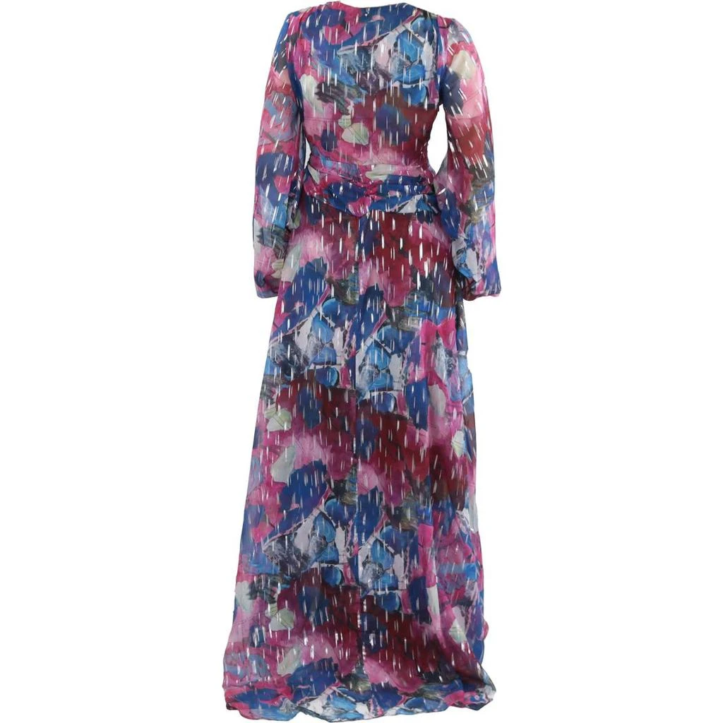 Adrienne Landau Womens Metallic Full Length Maxi Dress 2