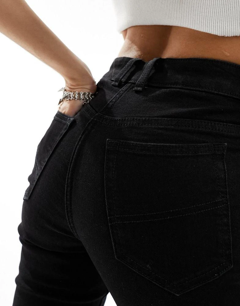 COLLUSION COLLUSION high rise skinny jeans in black - BLACK 4