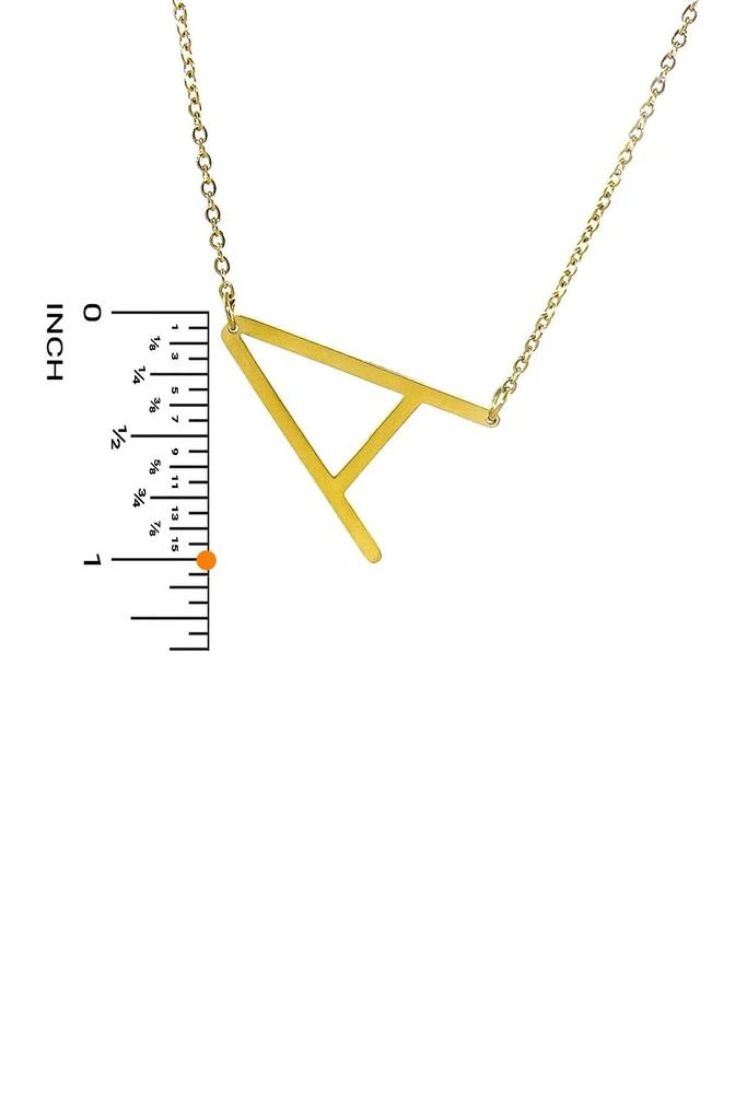 Savvy Cie Jewels 14K Gold Plated Initial Pendant Necklace with Gift Box - Multiple Letters Available 6