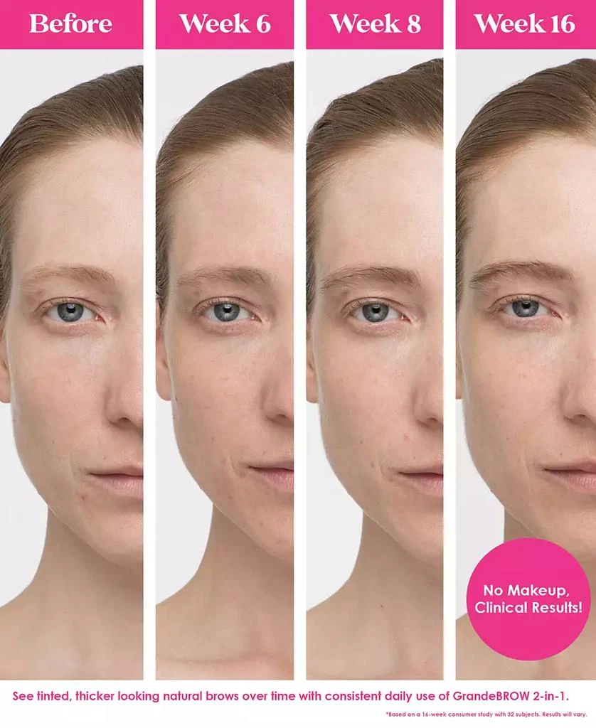 Grande Cosmetics Travel-Size GrandeBROW 2-In-1 Tinted Brow Gel + Brow Enhancing Serum, 0.02 oz. 3