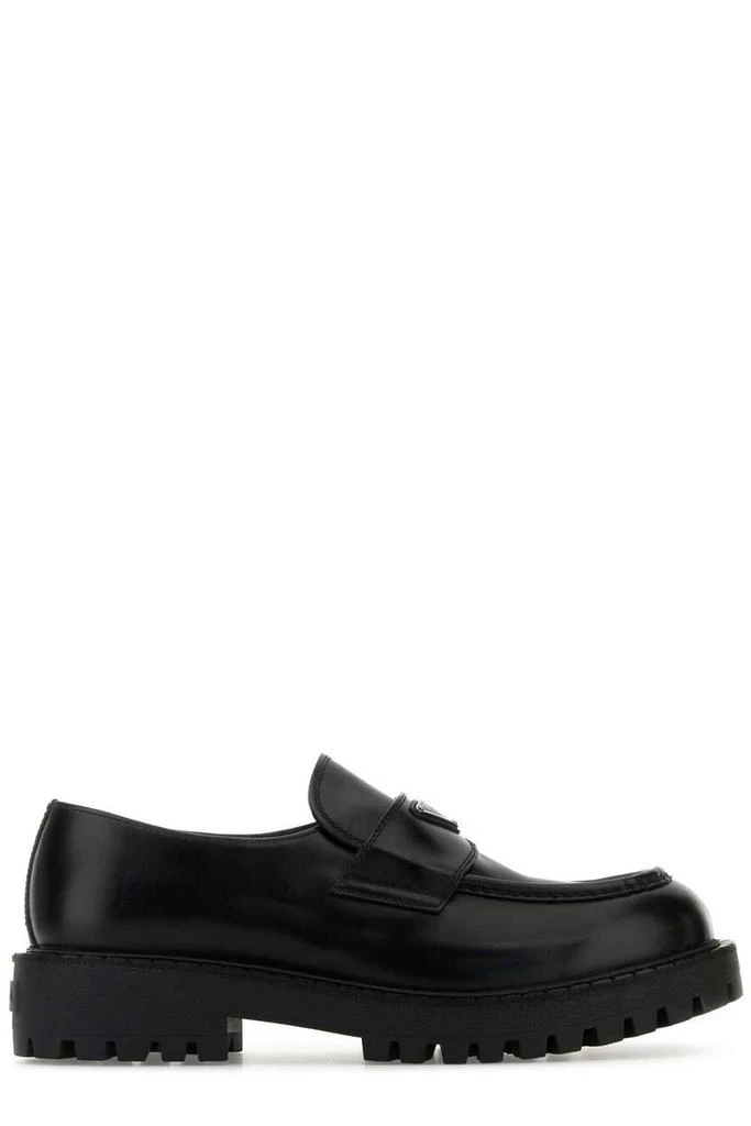 Prada Prada Logo Plaque Slip-On Loafers 1